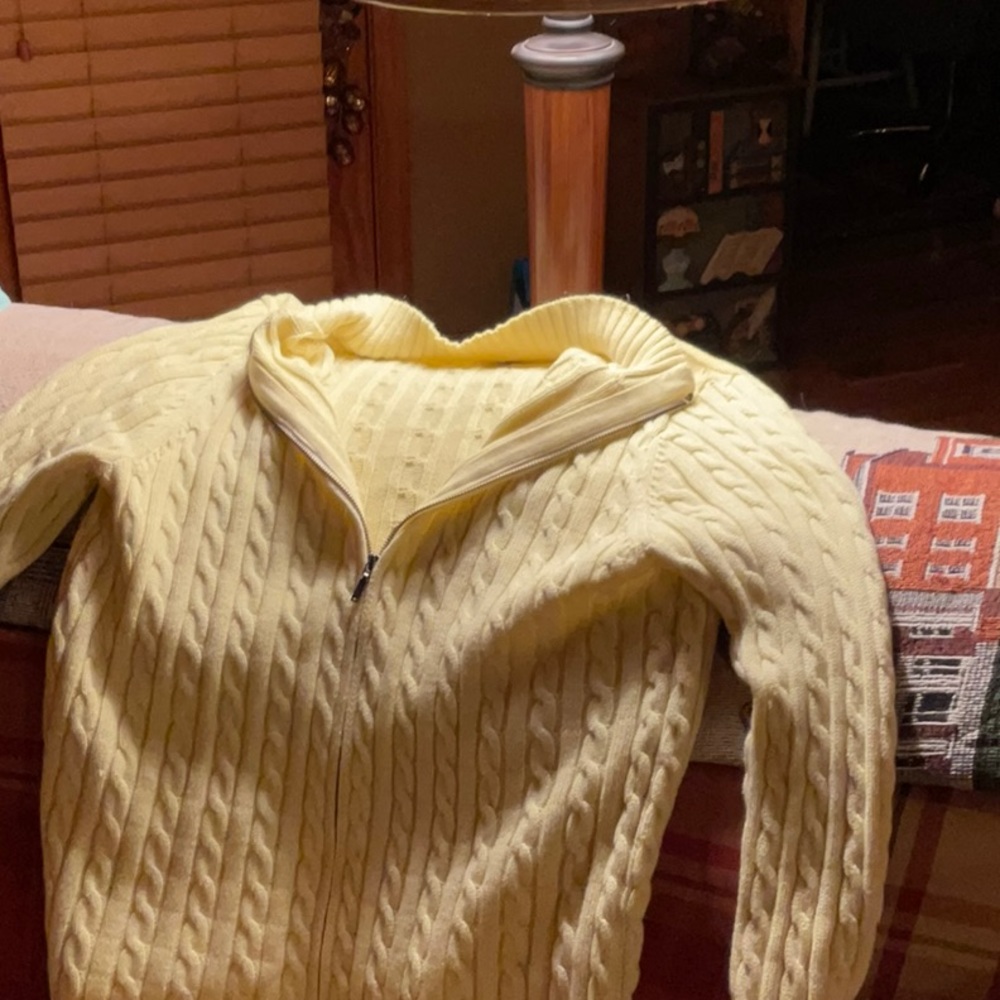 LL Bean cardigan zip down sweater